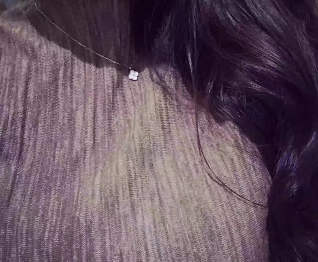 Sweet Alhambra Diamond Clover Necklace