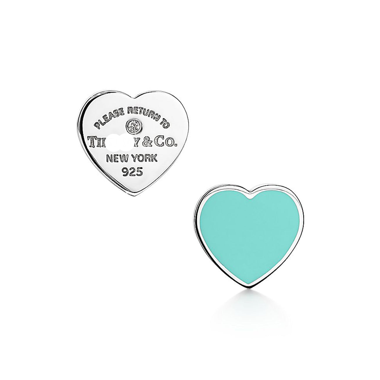 Return to Blue Heart Earrings