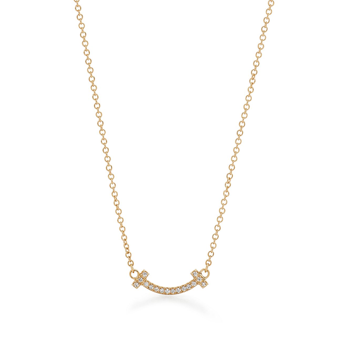 T Small Diamond Pendant Necklace