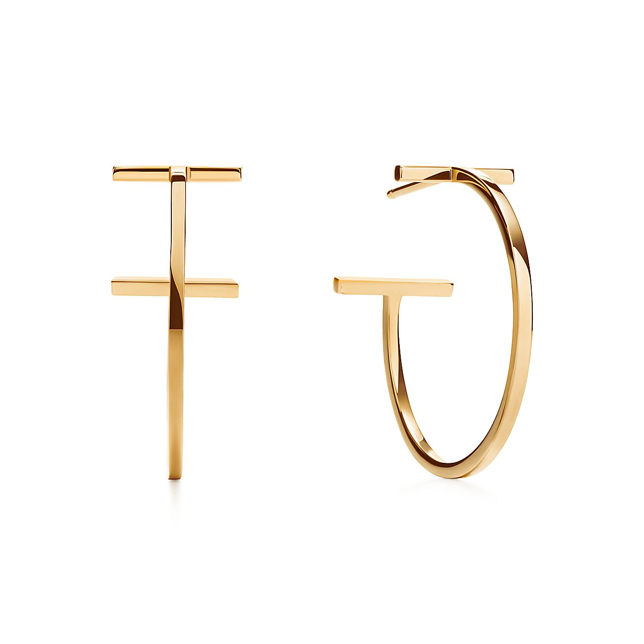T Hoop Earrings