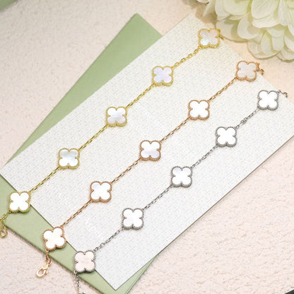Vintage Alhambra Five Motifs Clover Onyx Bracelet