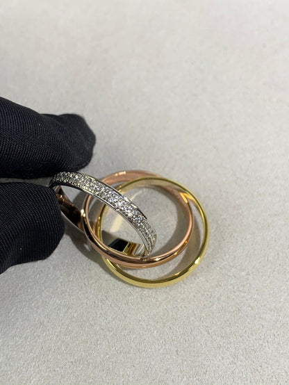 Trinity Pave Diamond Ring