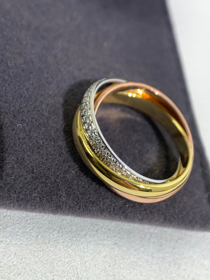 Trinity Pave Diamond Ring