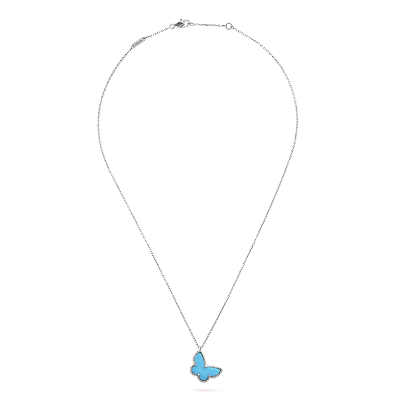 Sweet Alhambra Blue Butterfly Necklace
