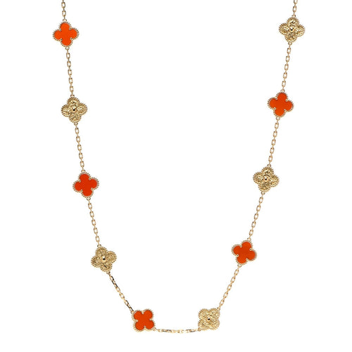 18K Vintage Alhambra 20 Motifs Long Necklace