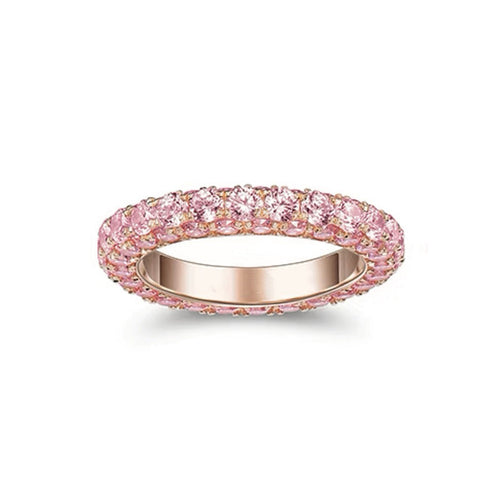 T Pink Crystal Ring