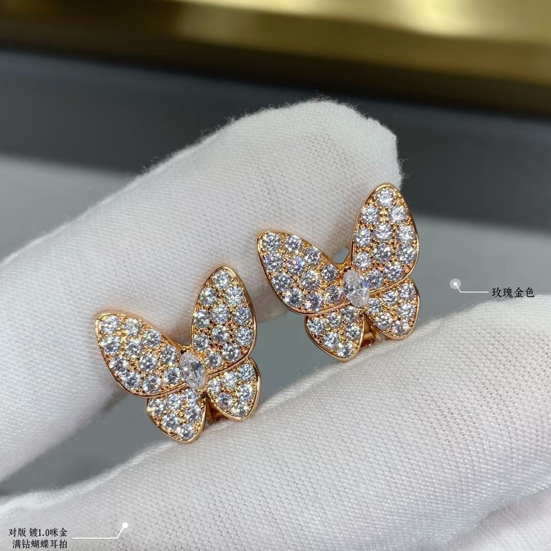 Two Butterfly Diamonds Earrings