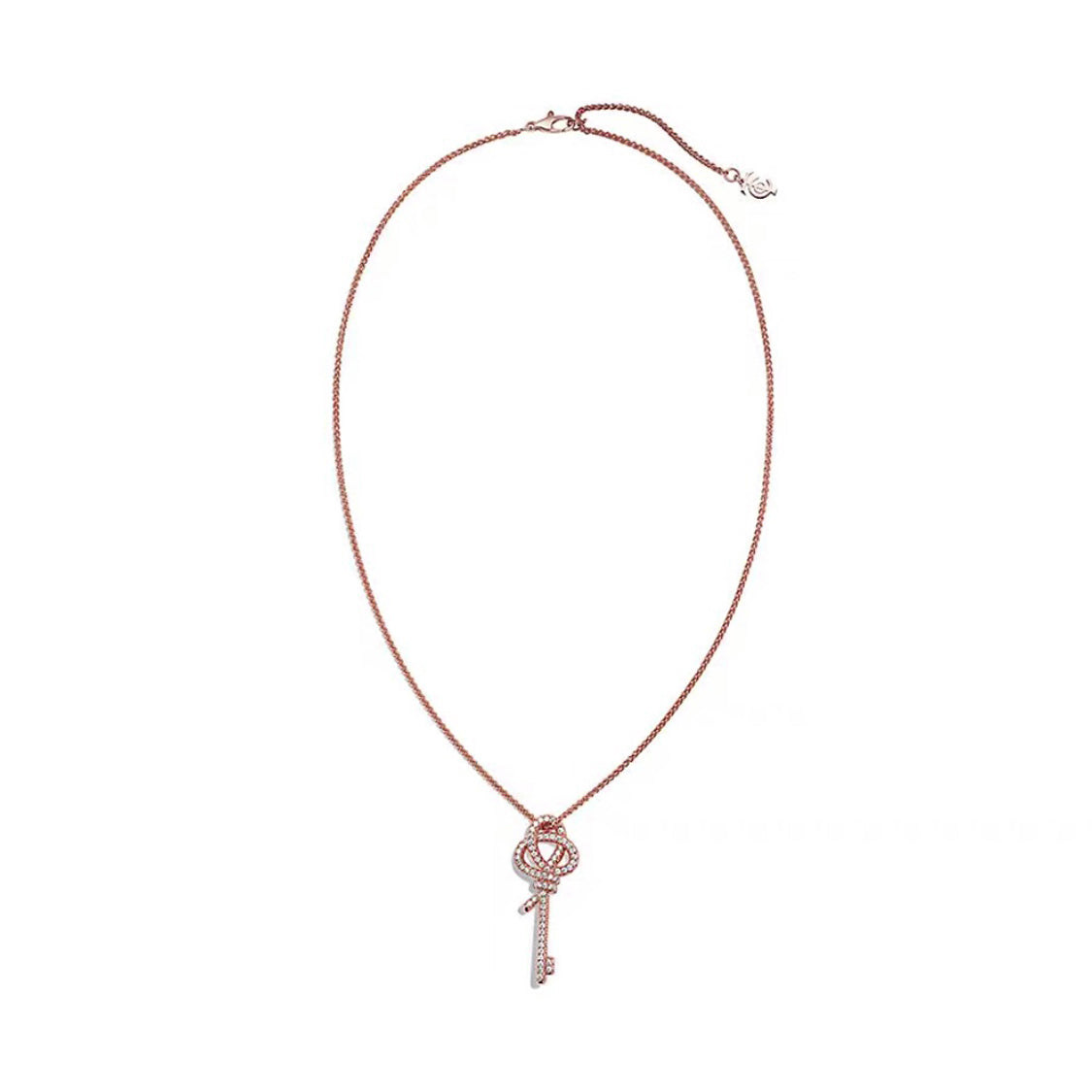 T Keys Woven Diamonds Large Necklace