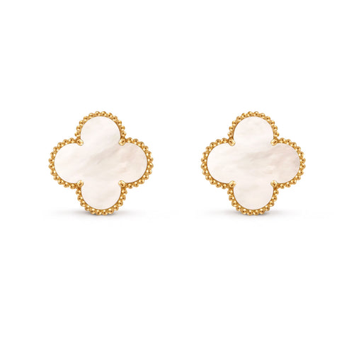 Magic Alhambra MOP Big Clover Earrings