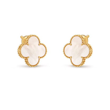 Magic Alhambra MOP Big Clover Earrings