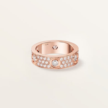 Love 6 Diamonds Paved 5.5mm Ring