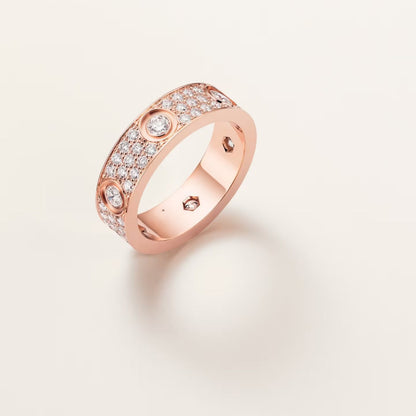 Love 6 Diamonds Paved 5.5mm Ring