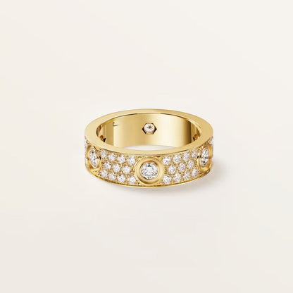 Love 6 Diamonds Paved 5.5mm Ring