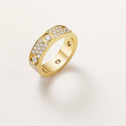 Love 6 Diamonds Paved 5.5mm Ring